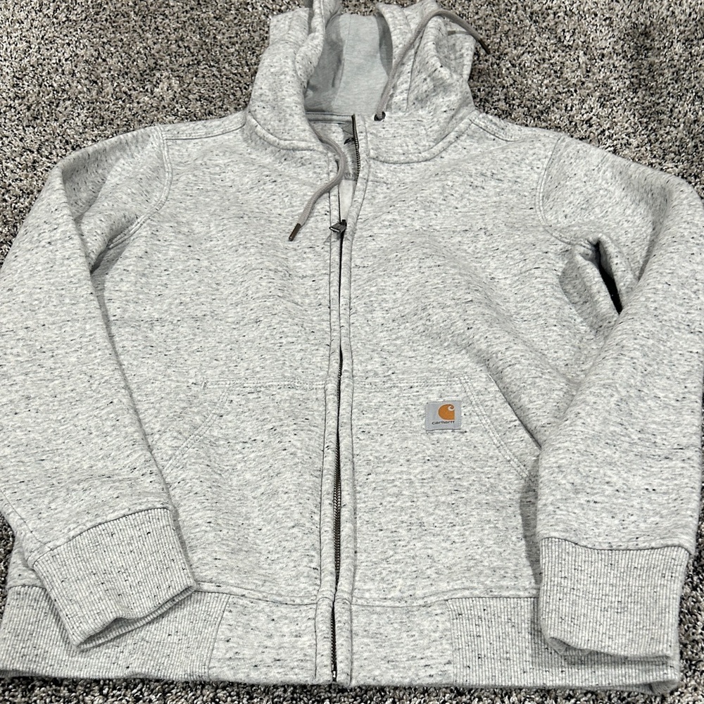 Gray woman’s Carhartt Hoodie